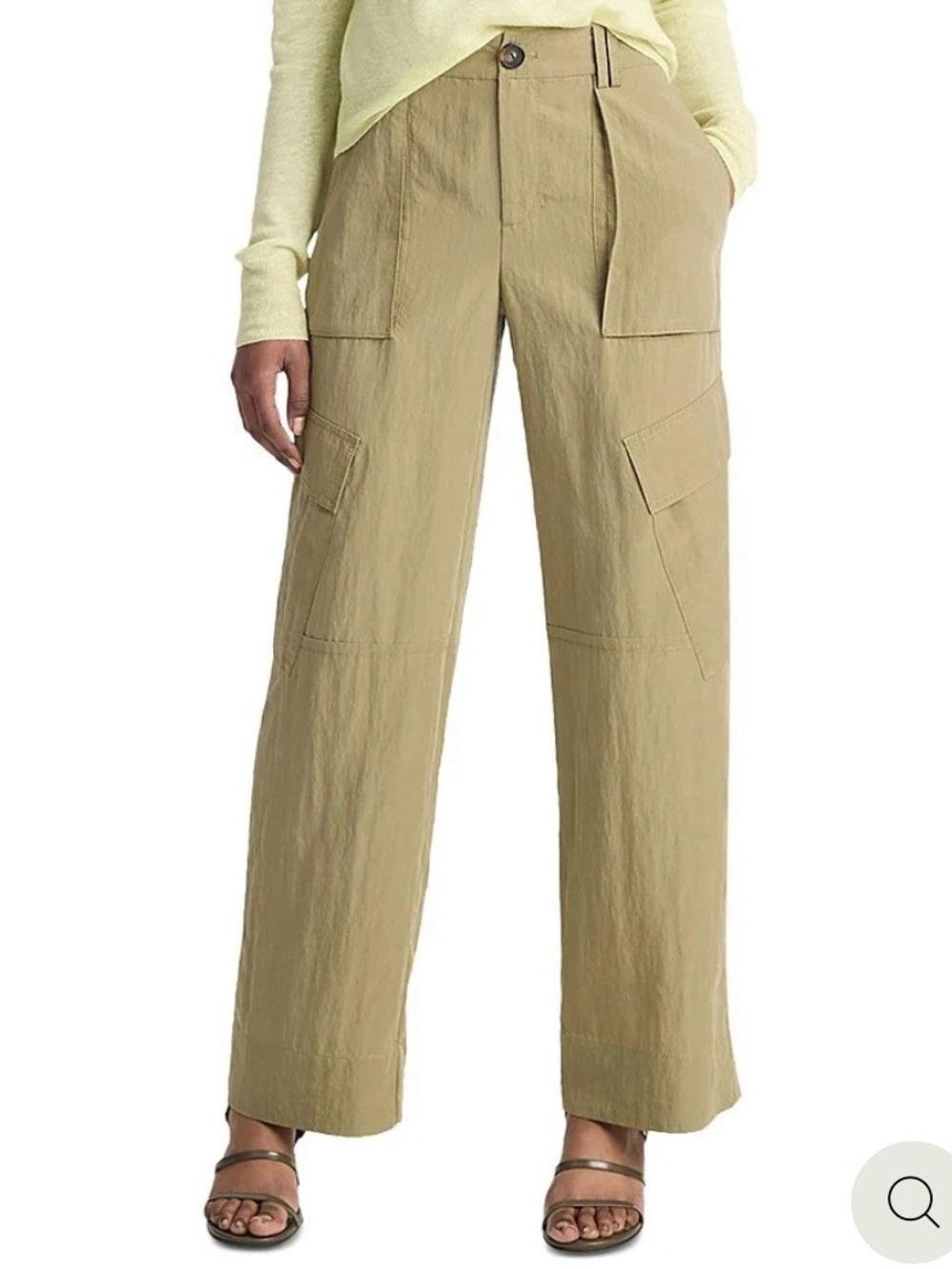 VINCE Mid-Rise Fluid Olive Green Women’s Cargo Pants Trouser size 2